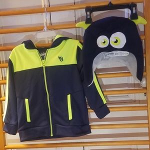 New OshKosh Navy & neon lime track jacket Monster
